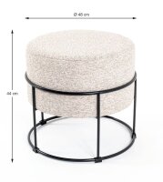 HAKU Möbel Wohnzimmer-Hocker 22553 beigebraun, 1 St.