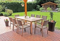 Garden Pleasure Sitzgruppe FLORENCE, silber Kunststoff,...