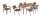 Garden Pleasure Sitzgruppe FLORENCE, silber Kunststoff, Metall, 9-teilig  ( 305267-8 )