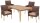 Garden Pleasure Sitzgruppe NORVELL/VISALIA, schwarz Kunststoff, Metall, 5-teilig