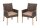 Garden Pleasure Sitzgruppe NORVELL/VISALIA, schwarz Kunststoff, Metall, 5-teilig