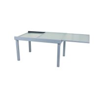 Garden Pleasure Gartentisch LOLA grau rechteckig 90,0 x 135,0 / 270,0 x 75,0 cm
