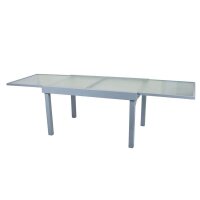 Garden Pleasure Gartentisch LOLA grau rechteckig 90,0 x 135,0 / 270,0 x 75,0 cm