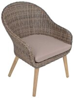 Garden Pleasure Sitzgruppe PUEBLO, natur Kunststoff, Holz, 4-teilig