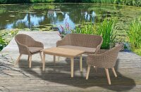Garden Pleasure Sitzgruppe PUEBLO, natur Kunststoff,...