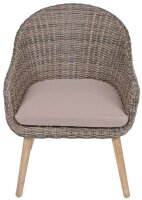 Garden Pleasure Sitzgruppe PUEBLO, natur Kunststoff, Holz, 4-teilig