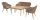 Garden Pleasure Sitzgruppe PUEBLO, natur Kunststoff, Holz, 4-teilig