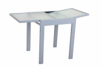 Garden Pleasure Gartentisch LOLA grau quadratisch 65,0 x 65,0 / 130,0 x 75,0 cm