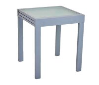 Garden Pleasure Gartentisch LOLA grau quadratisch 65,0 x 65,0 / 130,0 x 75,0 cm
