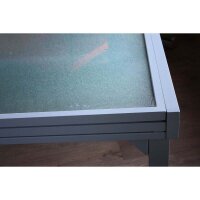 Garden Pleasure Gartentisch LOLA grau quadratisch 65,0 x 65,0 / 130,0 x 75,0 cm