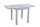 Garden Pleasure Gartentisch LOLA grau quadratisch 65,0 x 65,0 / 130,0 x 75,0 cm