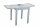 Garden Pleasure Gartentisch LOLA grau quadratisch 65,0 x 65,0 / 130,0 x 75,0 cm