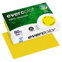 Clairefontaine Recyclingpapier Evercolor gelb DIN A4 80...