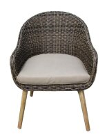 Garden Pleasure Sitzgruppe VISALIA/PUEBLO, schwarz Kunststoff, Metall, 5-teilig