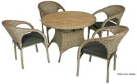Garden Pleasure Gartentisch BASTIA braun rund Ø100 x Ø100 x 73,0 cm