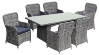 Garden Pleasure Gartenstühle mit Armlehnen BORDEAUX nelkenbraun, Metall, 4 St.