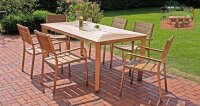 Garden Pleasure Sitzgruppe FLORENCE, silber Kunststoff,...
