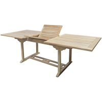 Garden Pleasure Gartentisch SOLO natur rechteckig 100,0 x 180,0 / 240,0 x 75,0 cm