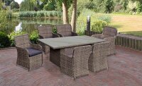 Garden Pleasure Sitzgruppe BORDEAUX, braun Kunststoff,...