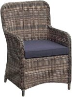Garden Pleasure Sitzgruppe BORDEAUX, braun Kunststoff, Metall, 7-teilig