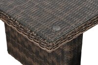 Garden Pleasure Sitzgruppe BORDEAUX, braun Kunststoff, Metall, 7-teilig