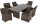 Garden Pleasure Sitzgruppe BORDEAUX, braun Kunststoff, Metall, 7-teilig