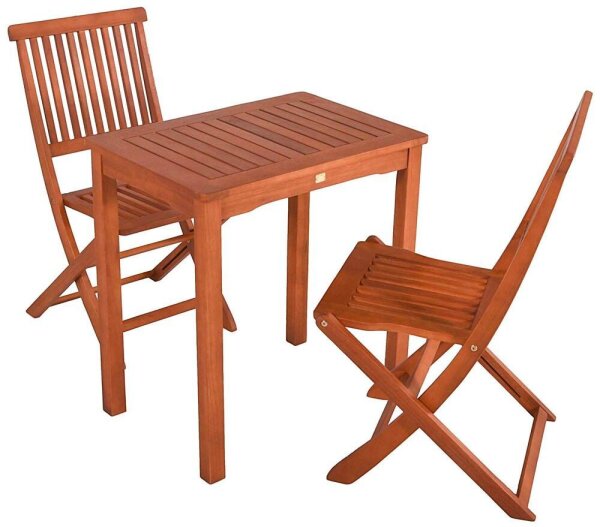 Garden Pleasure Sitzgruppe ANGWIN/PITTSBURGH, natur Holz, 3-teilig