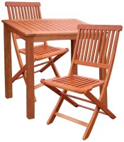 Garden Pleasure Sitzgruppe ANGWIN/PITTSBURGH, natur Holz, 3-teilig