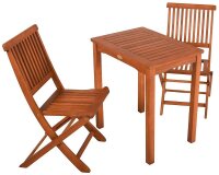 Garden Pleasure Sitzgruppe ANGWIN/PITTSBURGH, natur Holz, 3-teilig