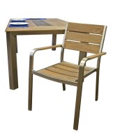 Garden Pleasure Sitzgruppe Florence, silber Kunststoff, Metall, 5-teilig