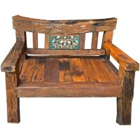 Garden Pleasure Gartenbank SUMBA 940233 braun Holz 120,0 cm