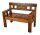Garden Pleasure Gartenbank SUMBA 940233 braun Holz 120,0 cm