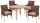 Garden Pleasure Sitzgruppe NORVELL/ARVADA, schwarz Kunststoff, Metall, 5-teilig