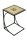 Garden Pleasure Gartentisch AMARILLO braun, ocker, beige quadratisch 35,0 x 35,0 x 53,0 cm