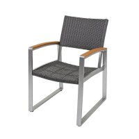 Garden Pleasure Sitzgruppe AVA, silber Kunststoff, Metall, 7-teilig