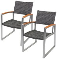 Garden Pleasure Sitzgruppe AVA, silber Kunststoff, Metall, 7-teilig