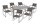 Garden Pleasure Sitzgruppe AVA, silber Kunststoff, Metall, 7-teilig