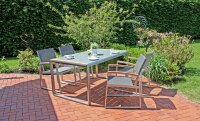 Garden Pleasure Sitzgruppe AVA, silber Kunststoff,...