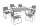Garden Pleasure Sitzgruppe AVA, silber Kunststoff, Metall, 7-teilig