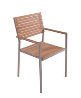 Garden Pleasure Sitzgruppe DENVER, silber Holz, Metall, 5-teilig