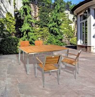 Garden Pleasure Sitzgruppe DENVER, silber Holz, Metall,...