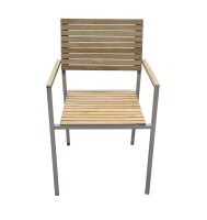 Garden Pleasure Sitzgruppe DENVER, silber Holz, Metall, 5-teilig