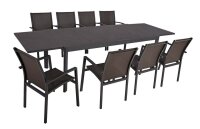 Garden Pleasure Sitzgruppe Nerea, grau Kunststoff,...