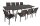 Garden Pleasure Sitzgruppe Nerea, grau Kunststoff, Metall, 9-teilig