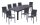 Garden Pleasure Sitzgruppe AMIRA, grau Kunststoff, Metall, 9-teilig