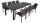 Garden Pleasure Sitzgruppe AMIRA, grau Kunststoff, Metall, 9-teilig