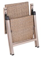 Garden Pleasure Gartenstuhl mit Armlehnen FLORENCE grau, champagner, Metall, 1 S  ( 305436 )