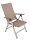 Garden Pleasure Gartenstuhl mit Armlehnen FLORENCE grau, champagner, Metall, 1 S  ( 305436 )