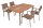 Garden Pleasure Sitzgruppe FLORENCE, silber Kunststoff, Metall, 5-teilig  ( 305397-4 )