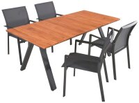 Garden Pleasure Sitzgruppe DAVINA, anthrazit Kunststoff,...